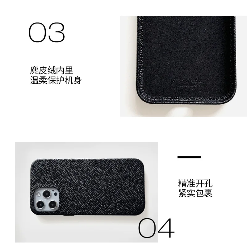 Luxury Leather Phone Case For Iphone 12 11 Pro Max Mini Sheepskin Back Cover For Iphone Xs Xr X Max Coque Anti-knock Leather-cas