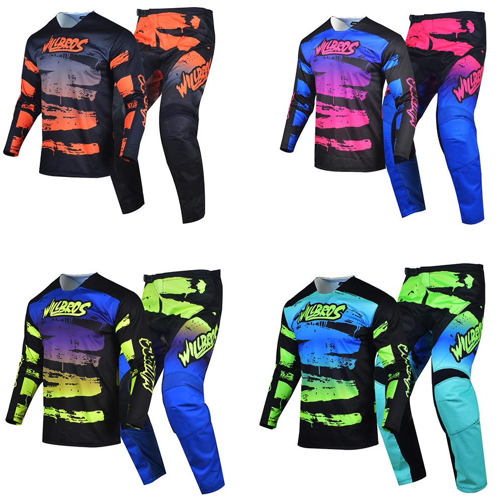 

MX Combo Jersey Pants Motocross Gear Set BMX DH Downhill Dirt Bike Outfit Willbros Enduro ATV UTV Suit Off-road Kits For Men