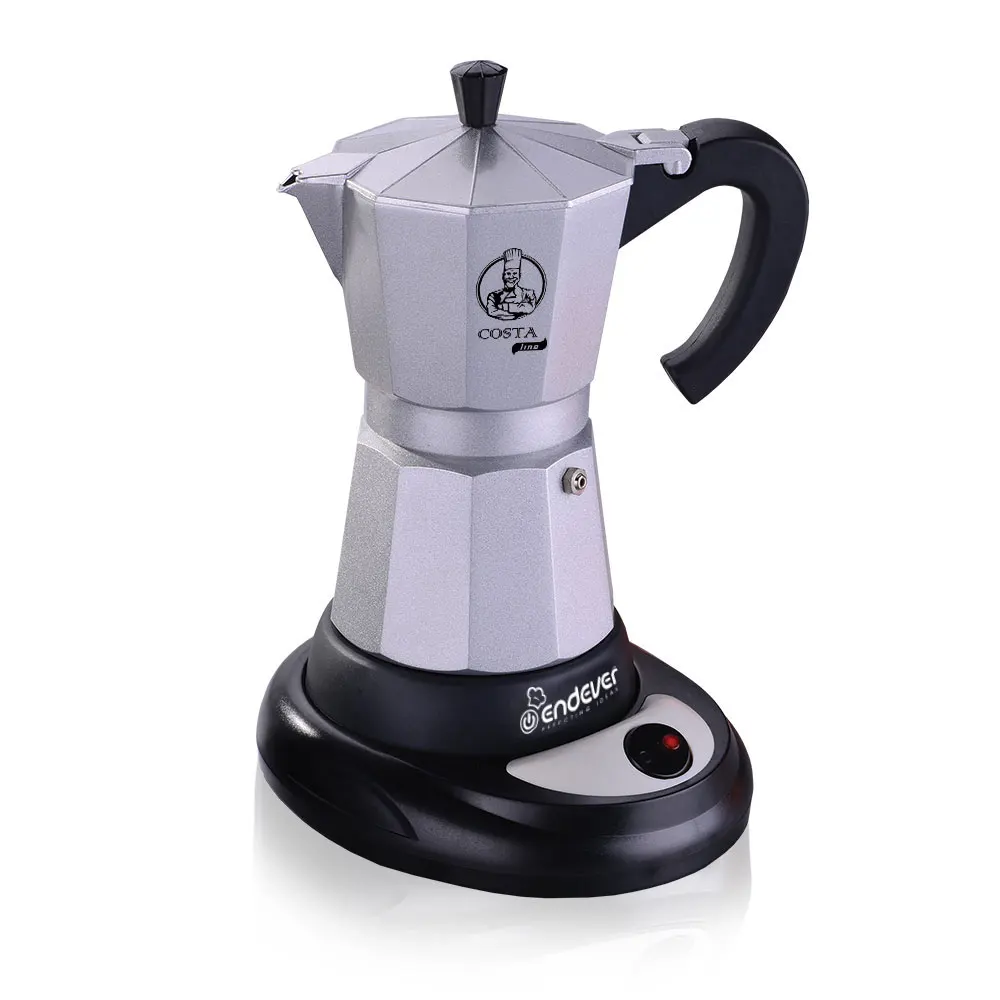 Кофеварка Endever Costa-1010 (Мощность 480 Вт объем 0.3 л гейзерная алюминиевый корпус) |