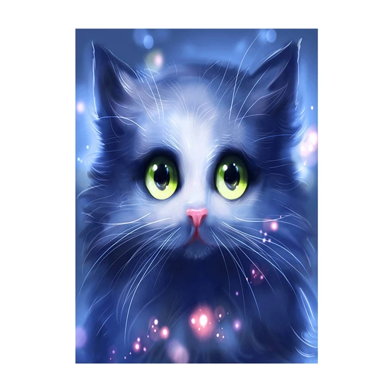 

Алмазная живопись «сделай сам», художественная живопись, настенное украшение, украшение для дома и офиса, «мубан», «Кот»