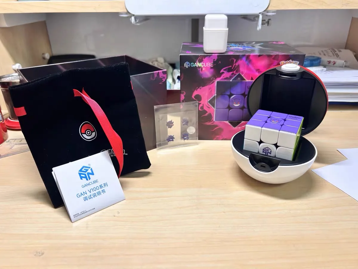 Фото Магнитный скоростной куб Gancube 3x3 Ganv100 Maglev Pokemon Gengar, профессиональная головоломка для соревнований, волшебная игрушка-головоломка, подарок для взрослых №4