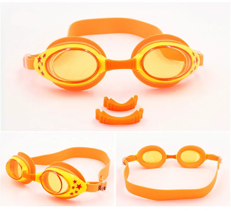 HD Waterproof anti-fog Swimming Goggles children's Flat Swimming Goggles Adjustable Pentagram Pattern