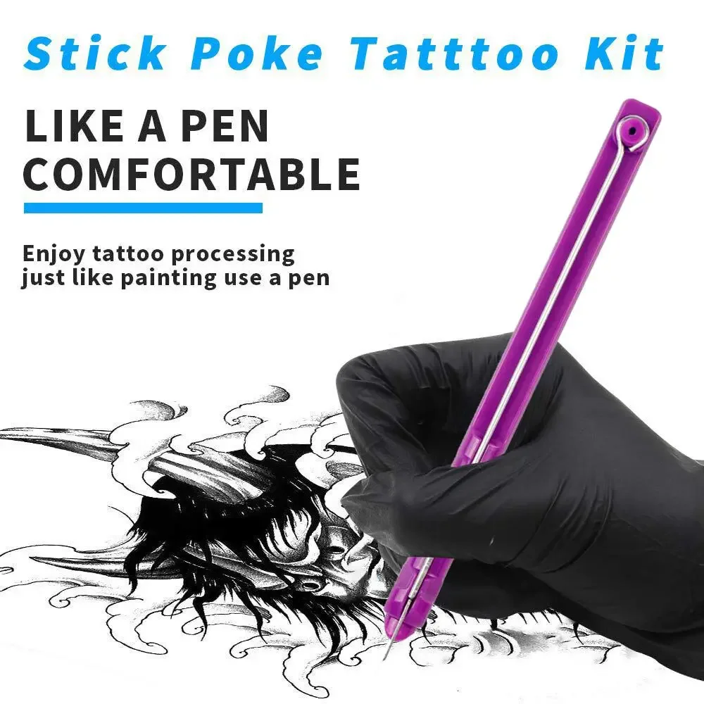 Набор для татуировки Hand Poke and Stick с держателем игл для татуировки Poke Набор аксессуаров для чернил для DIY 3D Набор для татуировки Hand Poke Stick (art.: 3920d4732efce) - 3920d4732efce