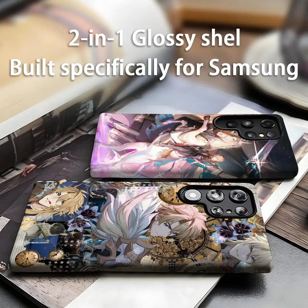 Фото Чехол для телефона Genshin Impact Varka для Samsung Galaxy S25 S24 S23 S22 S21 Plus Ultra, глянцевый, 2-в-1 №1
