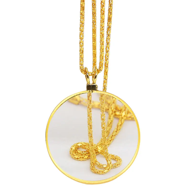 Женское оригинальное ожерелье светильник лое подвесное золотое/серебряное