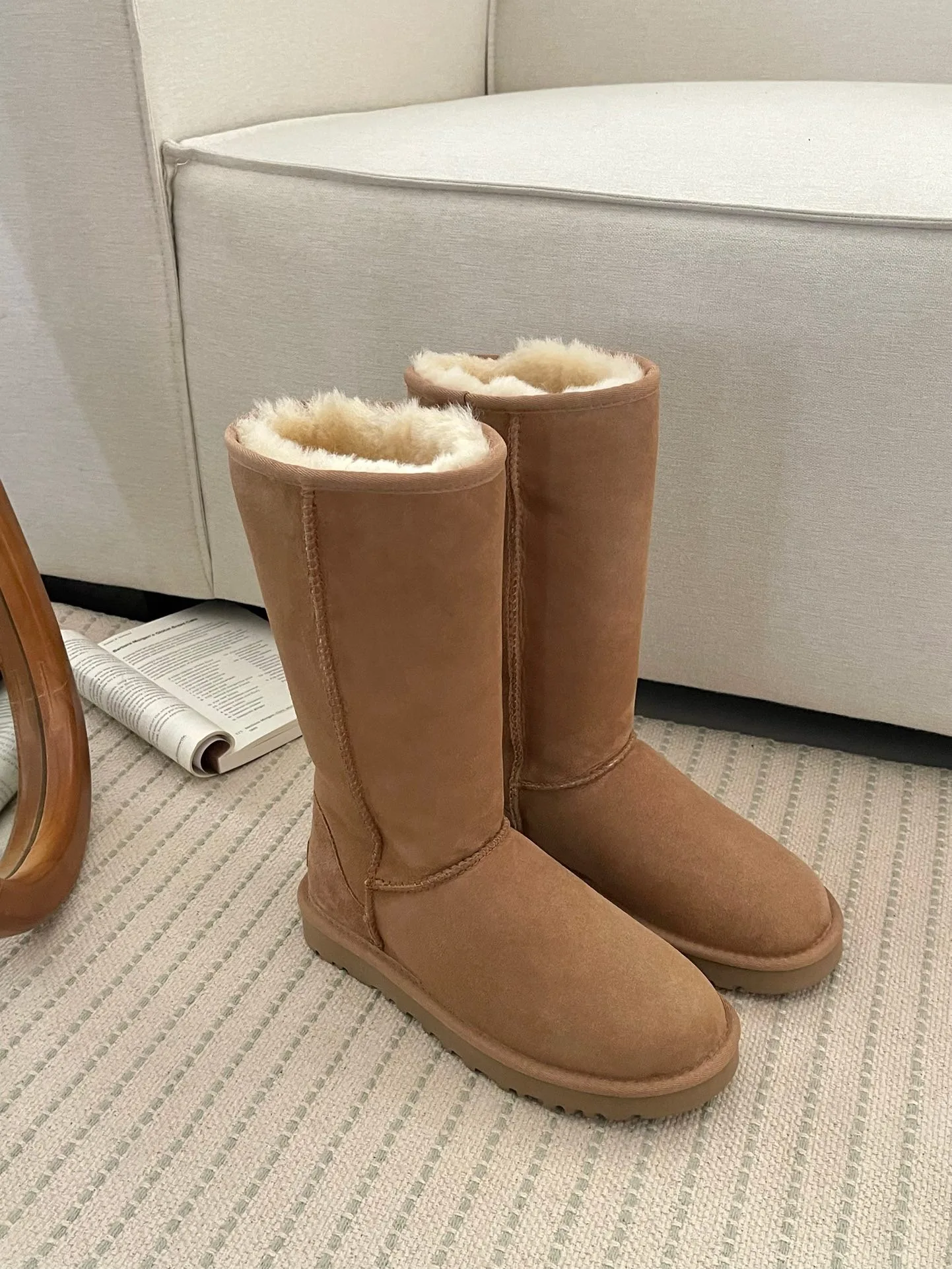 HQF UG женские зимние ботинки высшего качества из овчины длинная зимняя женская