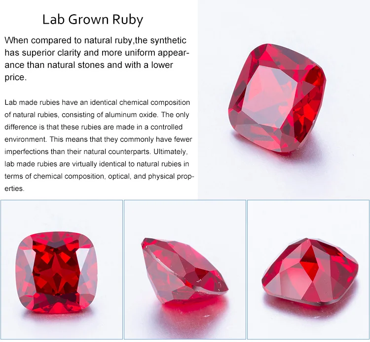 Zhanhao красная лабораторная кровь голубей Выращенный рубин синтетический