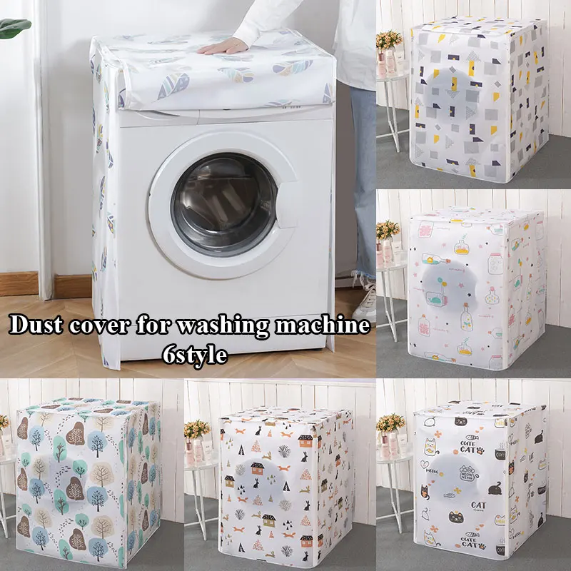 

Washing Machine Flip Dust Cover Printed Dust Cover Nordic Style Thickened Dust Cover Fashionable Washing Machine Dust Cover