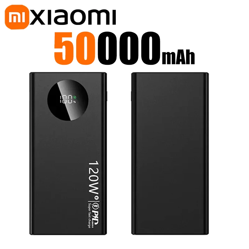 

Xiaomi 50000 мАч Power Bank 120 Вт Быстрая зарядка Портативное зарядное устройство большой емкости Moblie Powerbank для iPhone Samsung Huawei