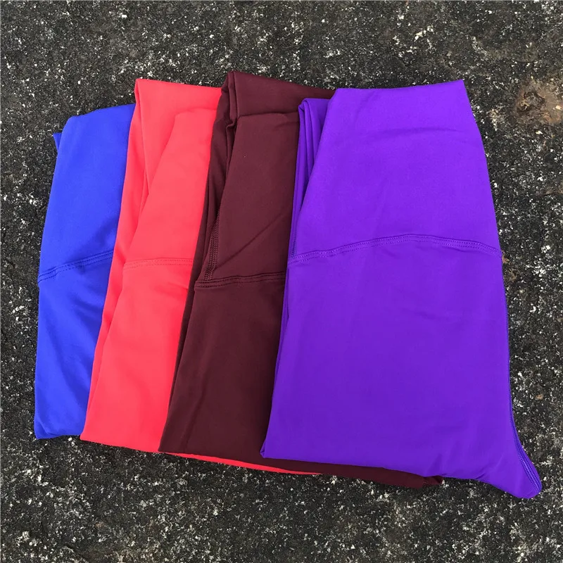 Solid Color Compression Athletic Legging Sports Women Fintess Tight High Waist Yoga Pant 100% Squat Proof Comprehensive Training