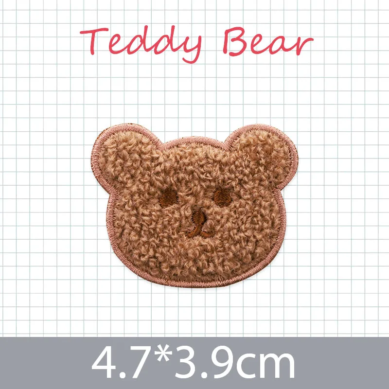 Самоклеящаяся нашивка с головой Мишки и овцы наклейка на детскую одежду