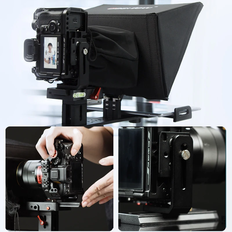 

Besview Bestview T12 Teleprompter for 11 inch Mobile Phone Tablet PC SLR Camera Portable Live Broadcast Equipment Mobile