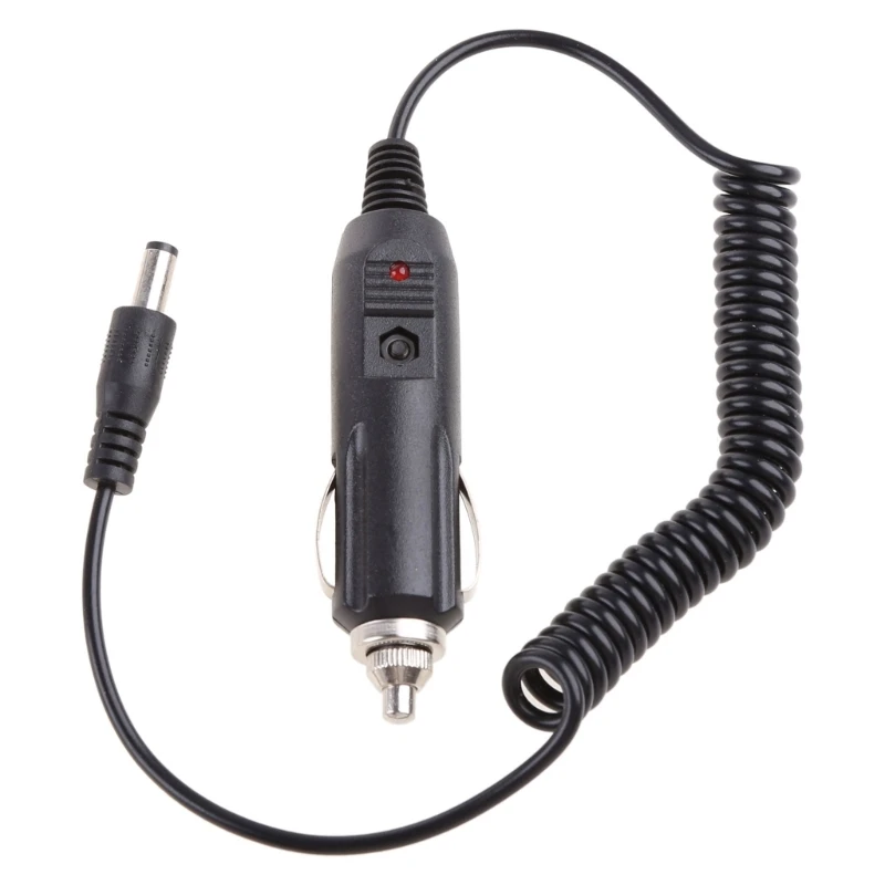 

Автомобильное зарядное устройство для автомобиля, 12 В постоянного тока, 5,5X2,1 мм, шнур адаптера питания, черный