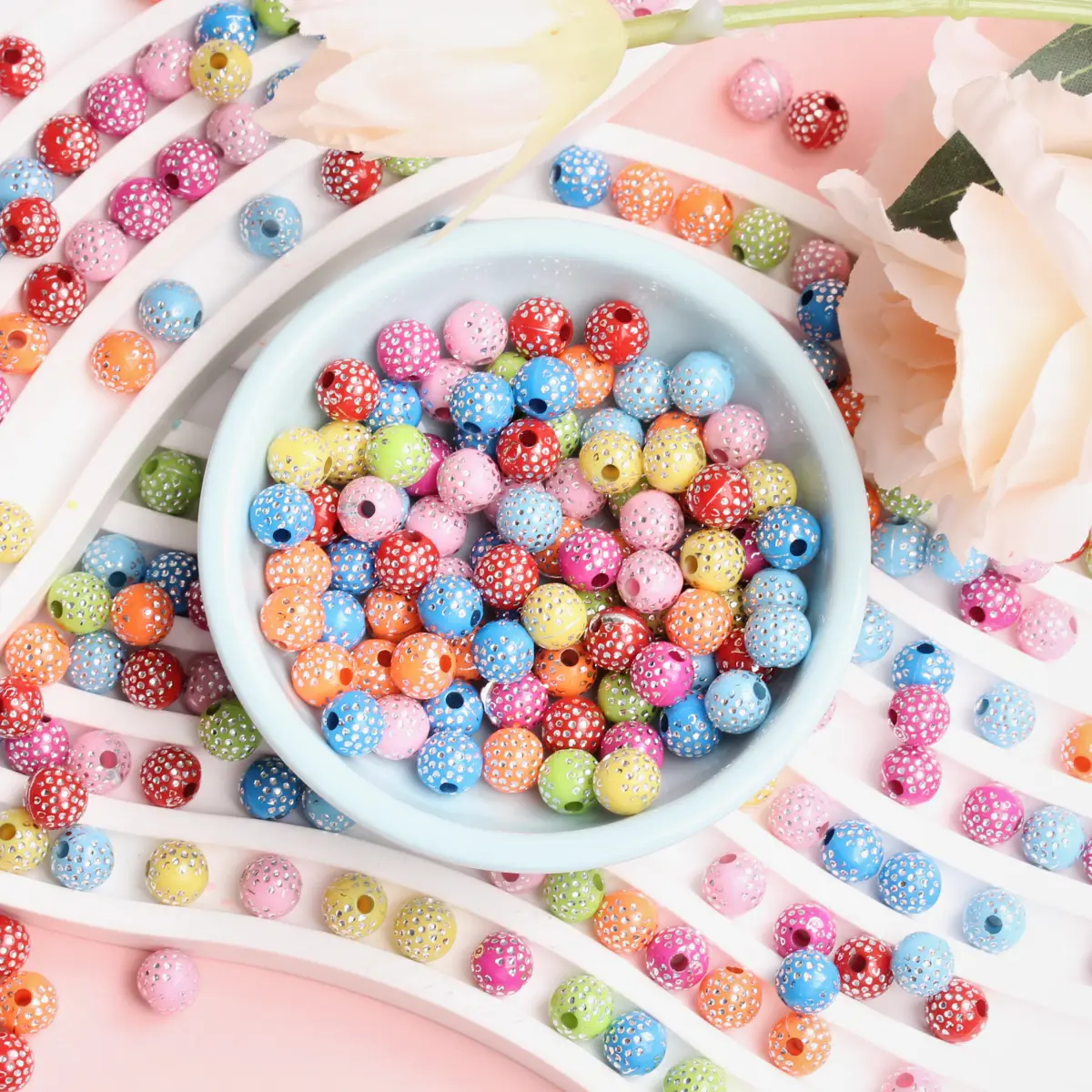 40 шт./упаковка бусины для бижутерии 8 мм