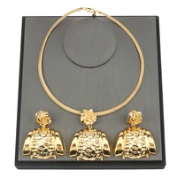jewelry sets gold plated earrings necklace for women classic trendy daily wear party women jewelry set