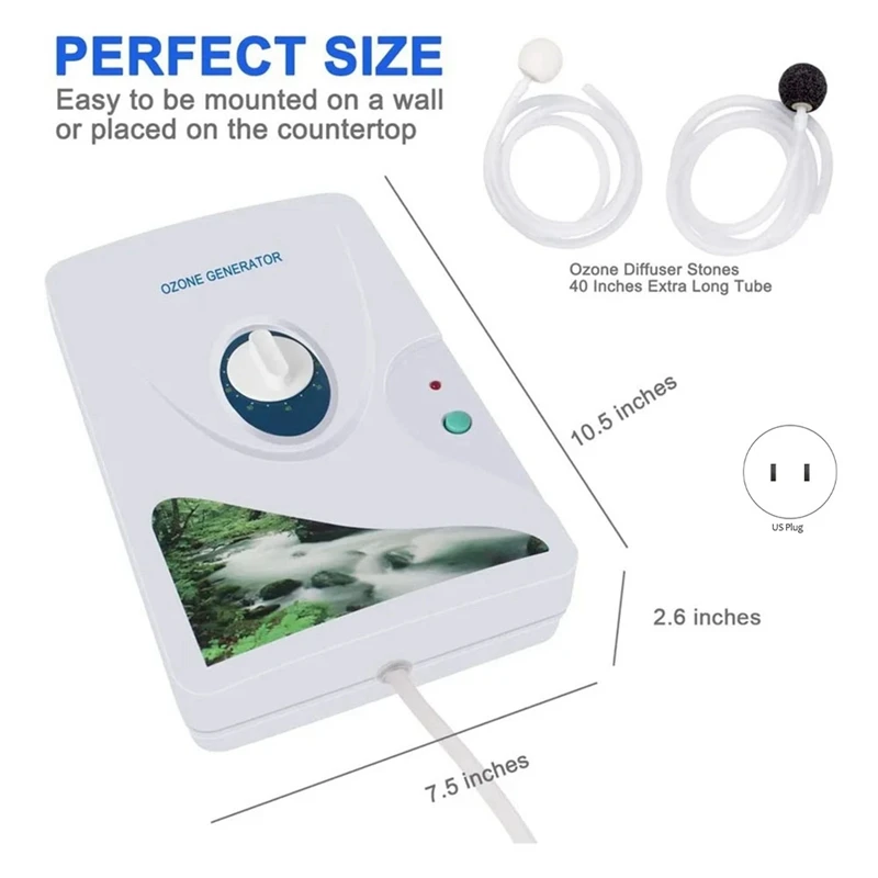 Портативный генератор озона 600 мг озонатор воды O3 озоновая машина для домашнего