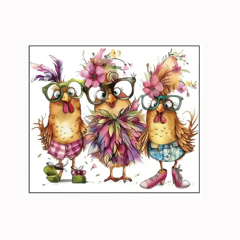 

Три веселых цыпленка наклейки для стены