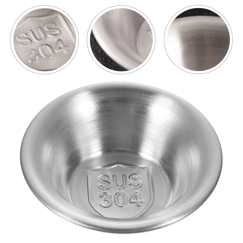

3Pcs Stainless Steel Meta Household Salad Dressing Container Sauce Containers Small Bowls For Dipping for Home Dinner Kitchen