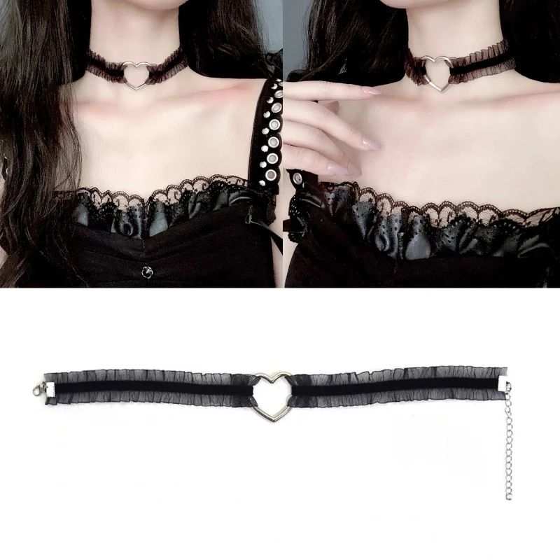 

Adjustable Gothic Choker Necklace Goth Lace Choker Collar Rock Punk Choker Collar Fashion Neck Band Harajuku Jewelry