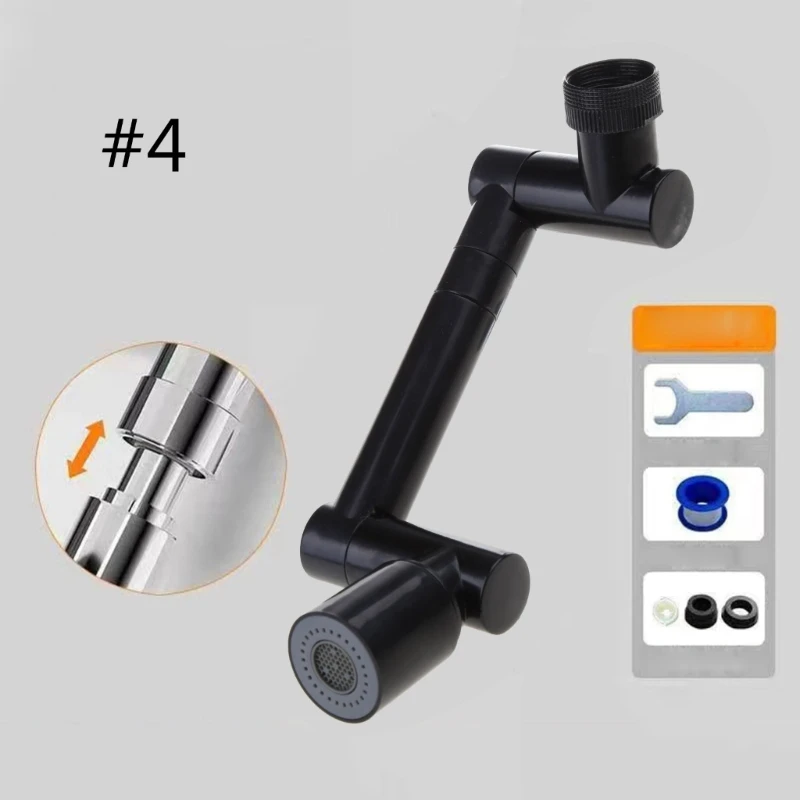 

Universal 1440° Rotatable Faucet Aerator Extender Splash-Filter Robotic Arm Kitchen Tap-Head Washing Eye/Hair/Face Dropship