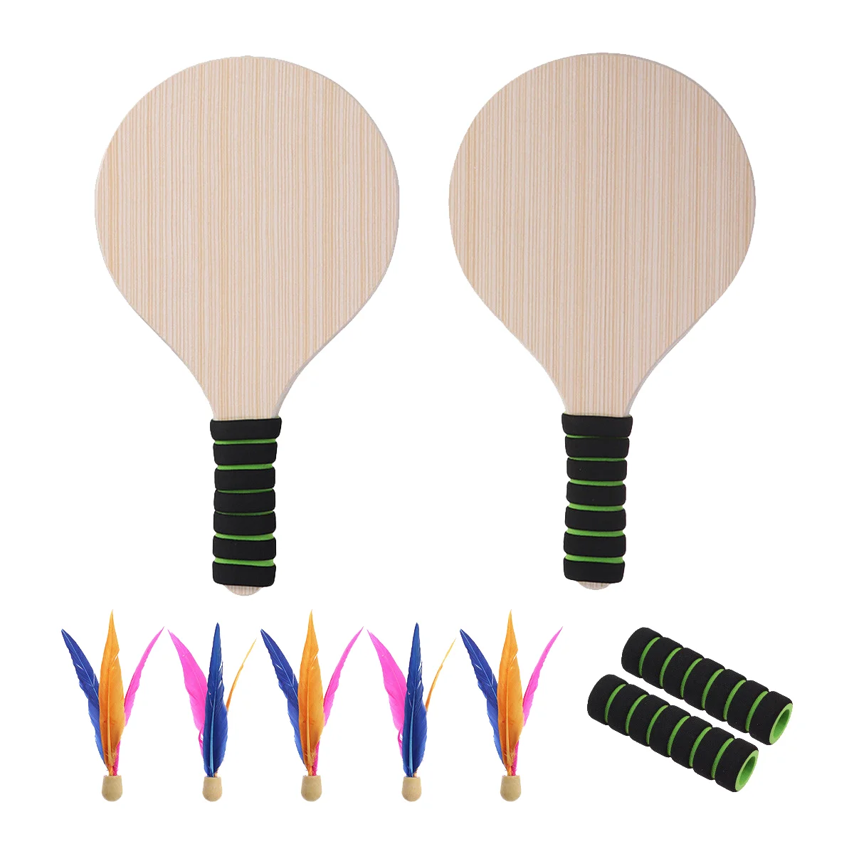 

1 Set Racket Game Badminton Paddle Kids Tennis Badminton Set Wood Beach Racket Badminton Set for Kids