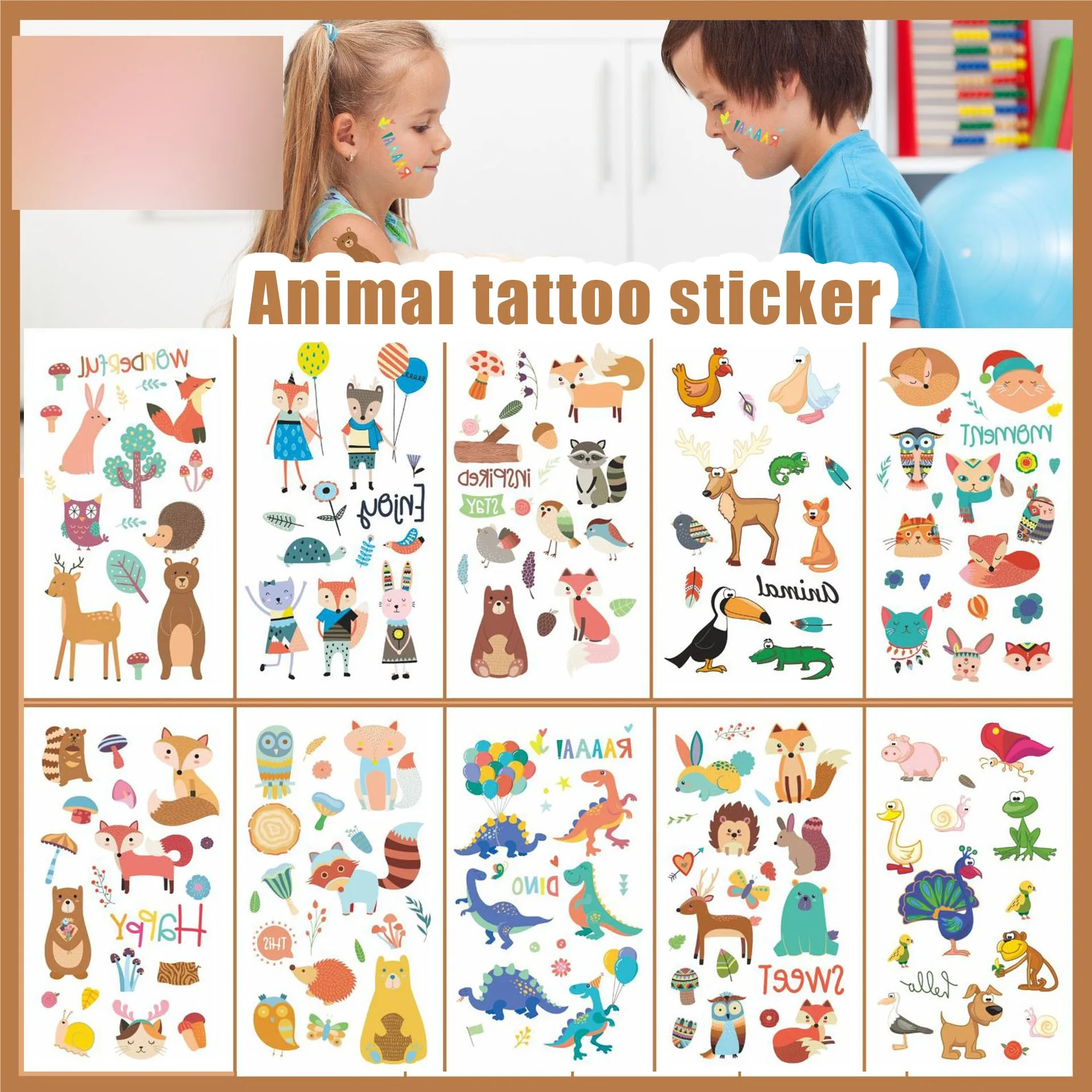 

10pcs Children Cartoon Easter Tattoos For Kids Sticker Boy Girl Baby Funny Festival Temporary Arm Face Waterproof