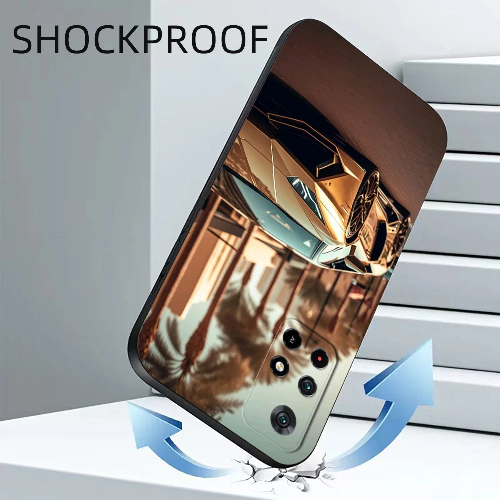 Для POCO M4 Pro 5G чехол для Xiaomi Обложка M4Pro 2021 6 дюйма черный из ТПУ супер гоночных