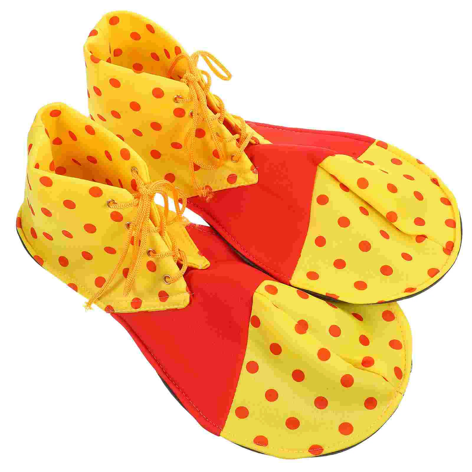 

Обувь клоуна Костюмы Клоуна взрослые клоуны с узором в горошек для мужчин Цирковые Костюмы Аксессуары