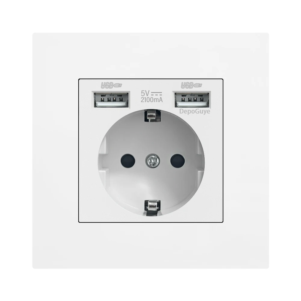 

Евророзетка Depo Guye с USB 16А