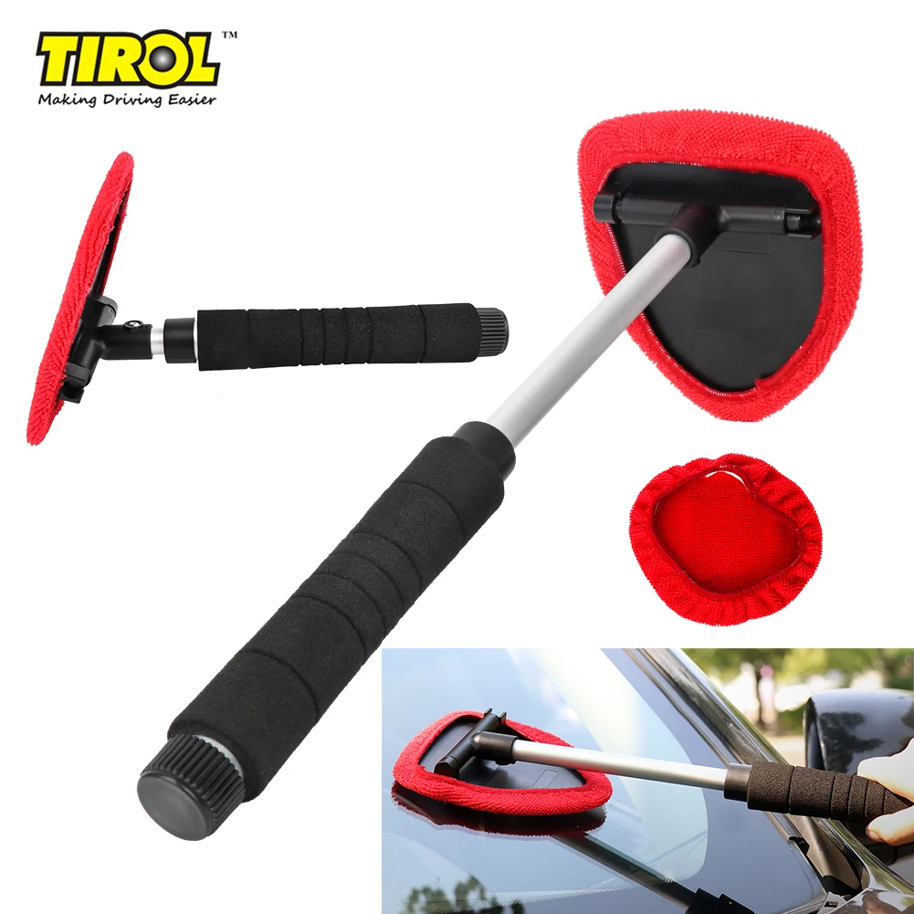 

Car Long Handle Windshield Cleaner Brush Wiper Telescopic Handle Auto Window Glass Washer Soft Towel Brush Car Care CleaningTool