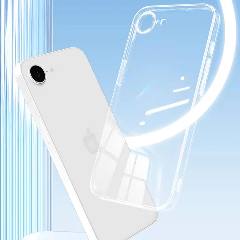 Фото Ультратонкий прозрачный силиконовый чехол для iPhone 17E 16E, мягкая прозрачная задняя крышка из ТПУ для iPhone 17e, чехол-накладка Coque Capa №4