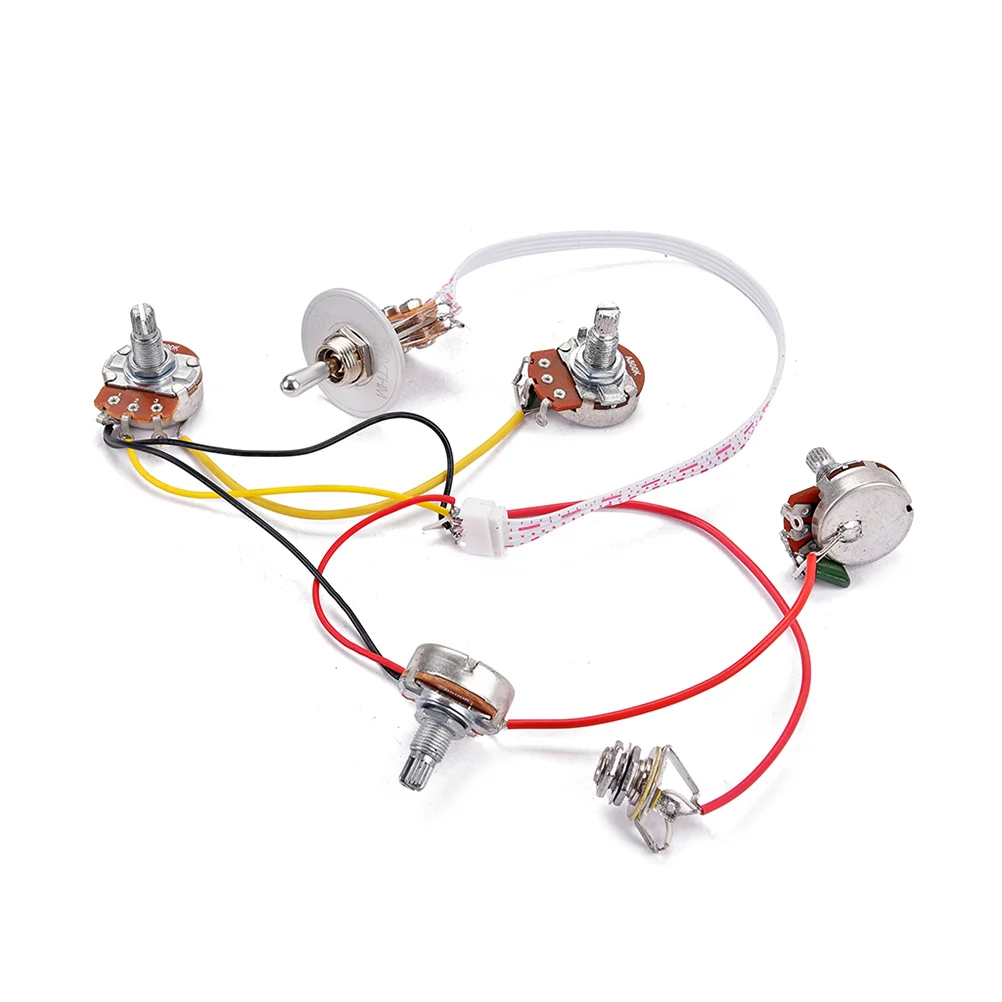 

1PC Practical 3 Way 2 Tones 2 Volume Toggle Switch Wiring Harness for LP Guitar