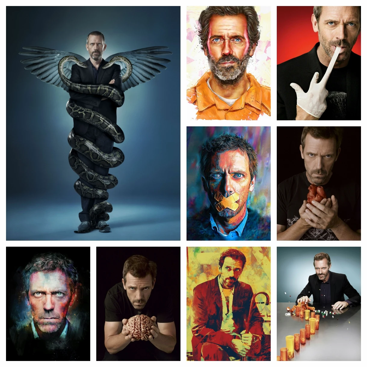 

5D Full Drill House MD Film Series Diamond Rhinestone Painting Hugh Laurie Art Cross Stitch Embroidery Picture Mosaic Home Decor