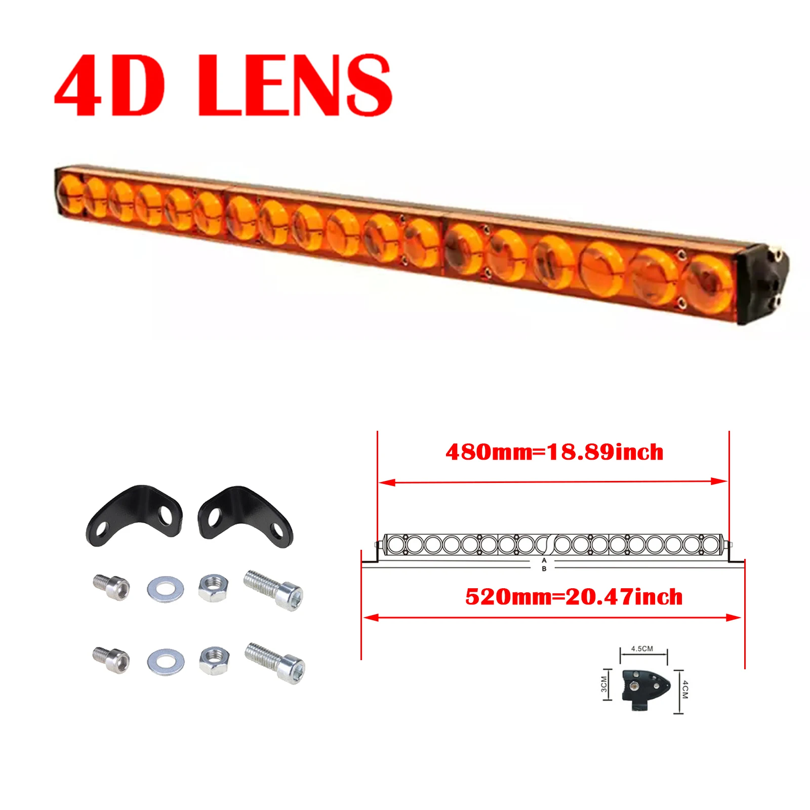 

4D линза светодиодной панели 7 13 19 25 32 36 42 48-дюймовый тонкий рабочий фонарь для вождения мотоцикла 4x4 внедорожника, внедорожника, квадроцикла, лодки, UTV 12 В 24 В