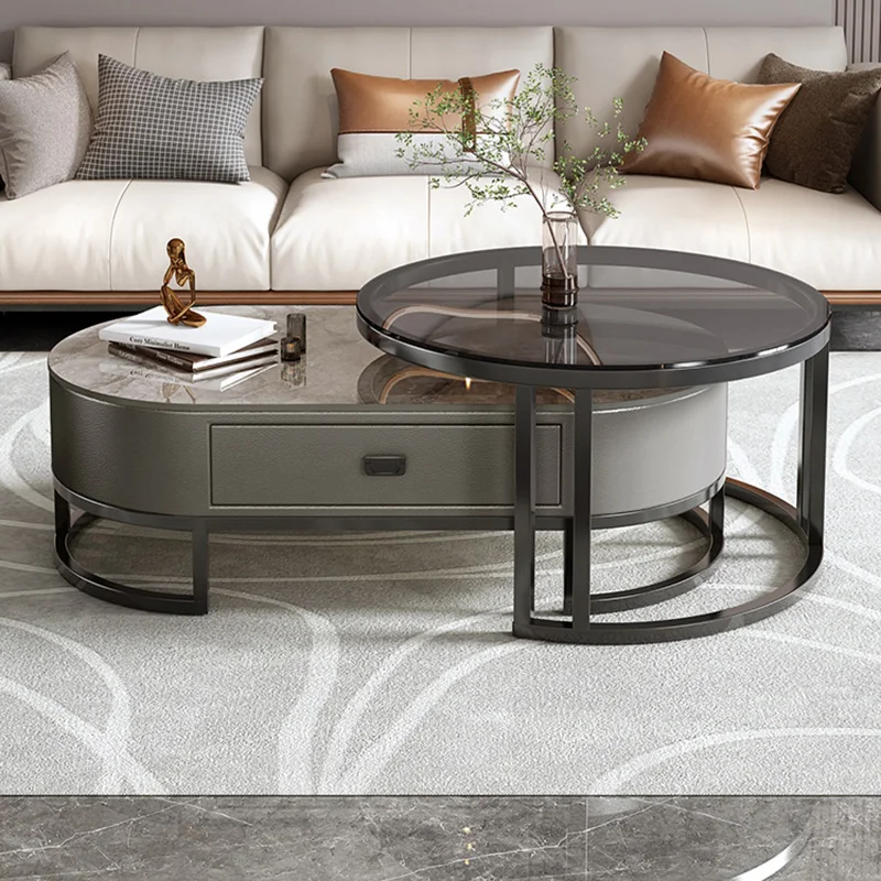 

Mobile Console Table Modern Living Room Sofa Side Glass Tea Table Coffee Corner Nordic Couch Hall Stolik Kawowy Patio Furniture