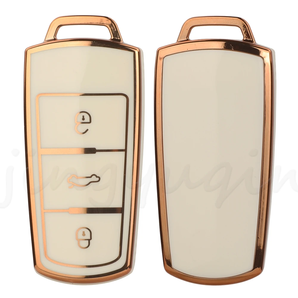 

Jingyuqin 3-кнопочный мягкий чехол из ТПУ для автомобильного ключа для Volkswagen VW Passat B6 3C B7 Magotan CC, автомобильные аксессуары