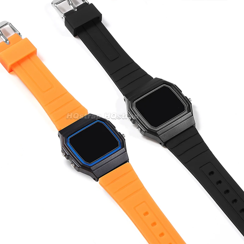 Силиконовый ремешок 18 мм для Casio F-91w, резиновый водонепроницаемый браслет, универсальный сменный браслет, мягкие спортивные ремешки для часов (art.: 3920cb29013cd) - 3920cb29013cd