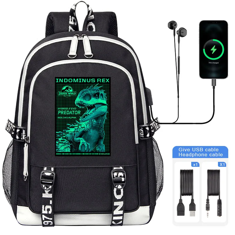 Kids Usb Book Bag Men Large Capacity Traveling Backpack