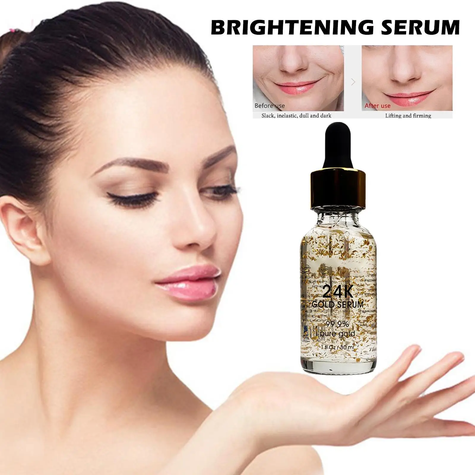 

30ml Whitening Serum Skincare Hyaluronic Acid For Face Collagen 24k Gold Anti-wrinkl Moisturizing Facial Serum Skin Care