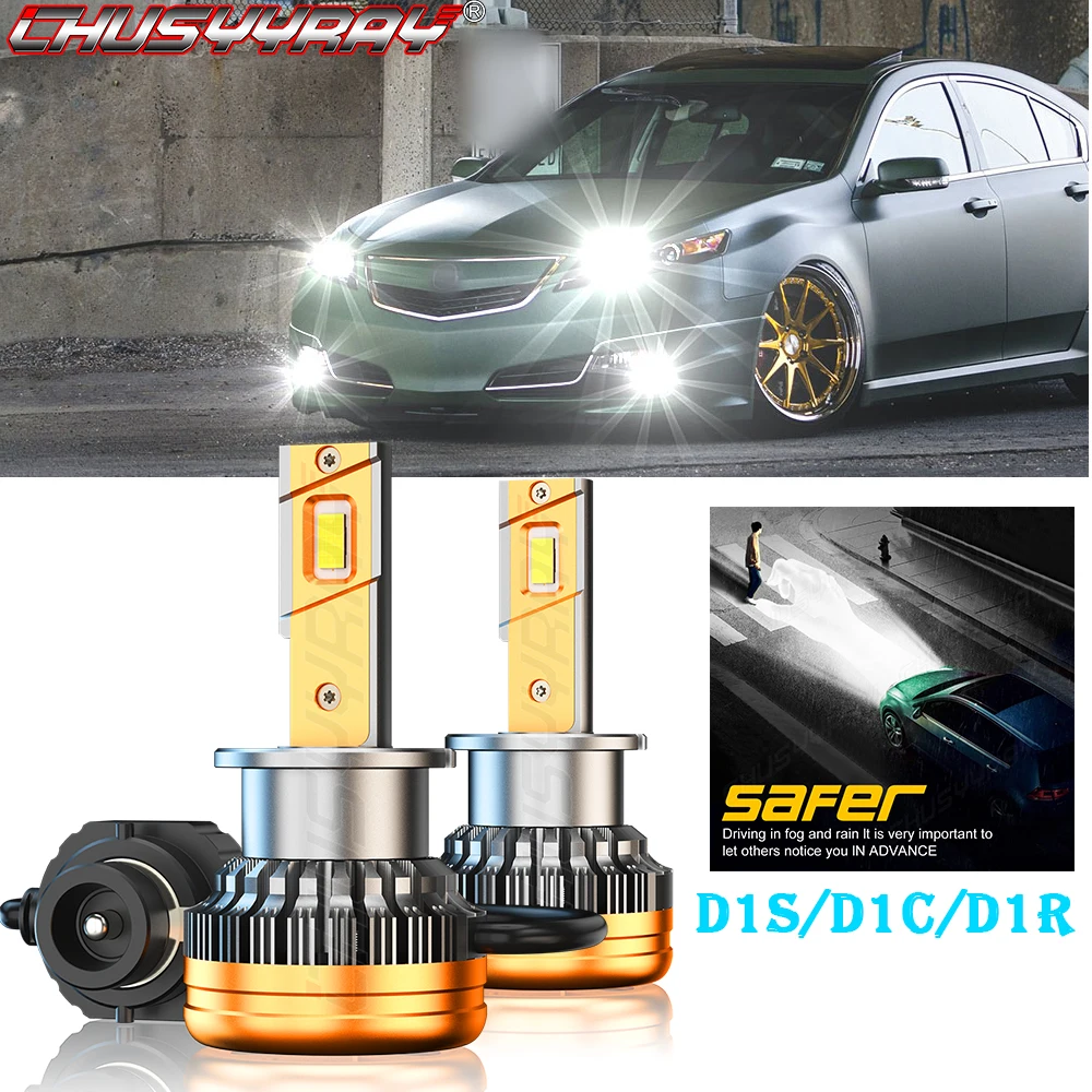 

CHUSYYRAY Car Lights Compatible For Acura TL 2004 2005 2006 2007 2008 D2S Hi Lo Beam HID Headlight Bulbs Car accsesories luzes