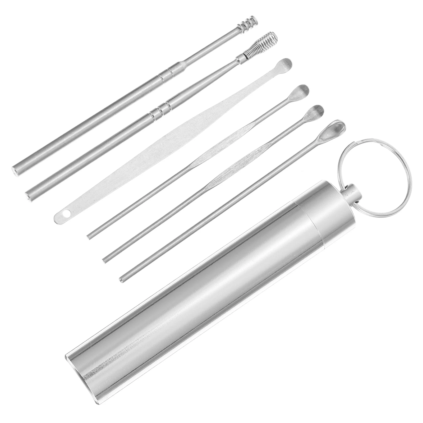 

Ear Wax Cleaner Pick Spoon Set Remover Earwax Kit Tool Cleaning Cleansing Removal Earpick Picker Metal Steel Picking Stainless