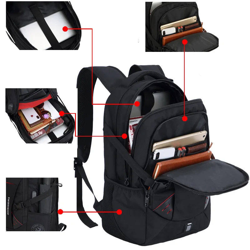 Многофункциональный рюкзак Crossren для ноутбука 17 дюймов Модный деловой