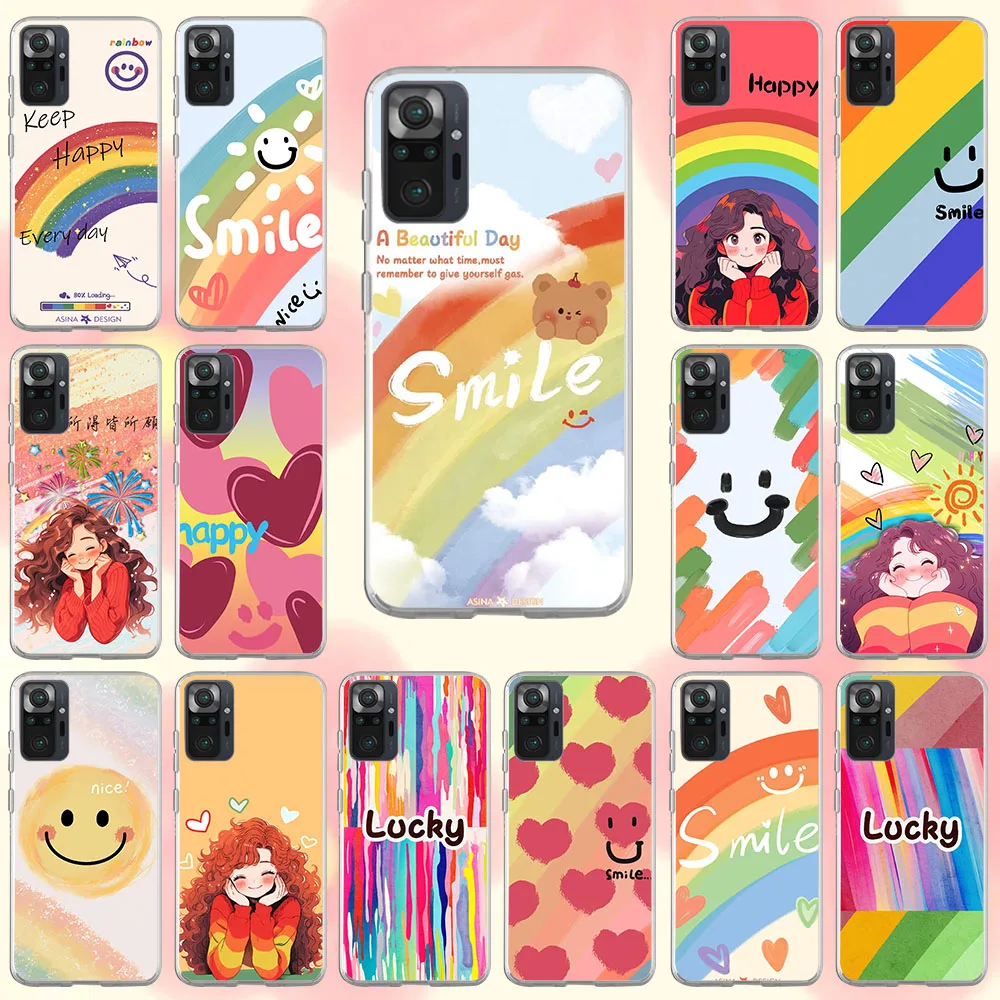HZ-57 Rainbow Smile Soft чехол для OPPO A11K A12 A12S A53 A32 A33 A31 A9 A5 F9 Reno 2Z 2F 3 5Z A55 A54 Pro