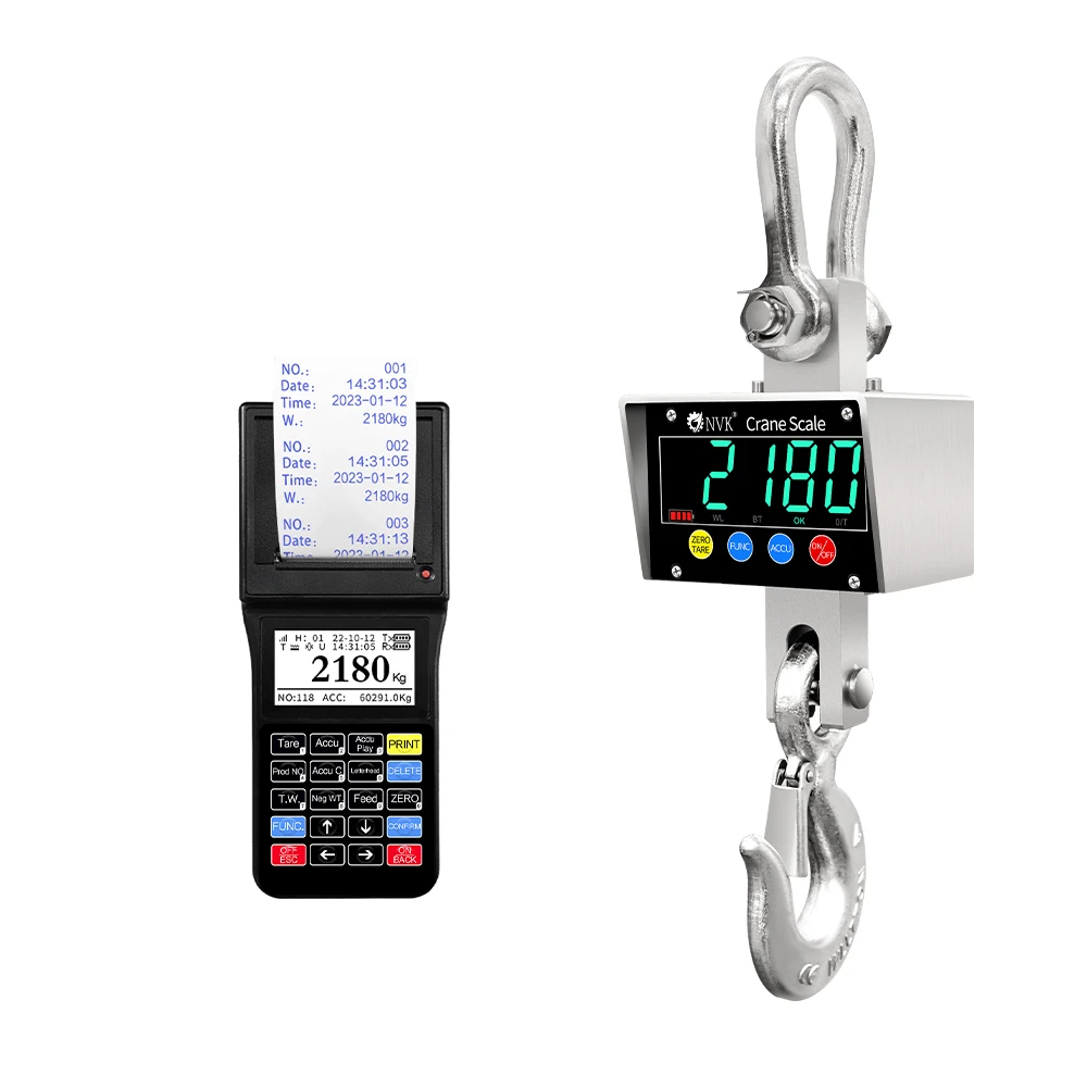 Фото Электронные весы NVK OCS 300 кг, цифровые крановые весы 2Т, 5Т, 10Т, из нержавеющей стали №3