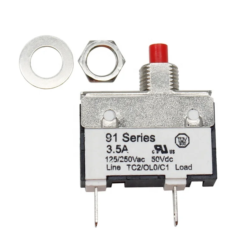 

Miniature Kuoyuh 91 series 3.5 amp motor thermal circuit breaker
