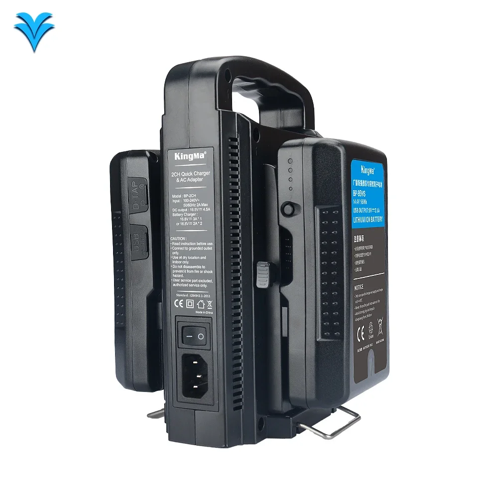 Двойное зарядное устройство Kingma BP-2CH для аккумуляторов BP-190W 150W BP-95WS V-lock зарядного