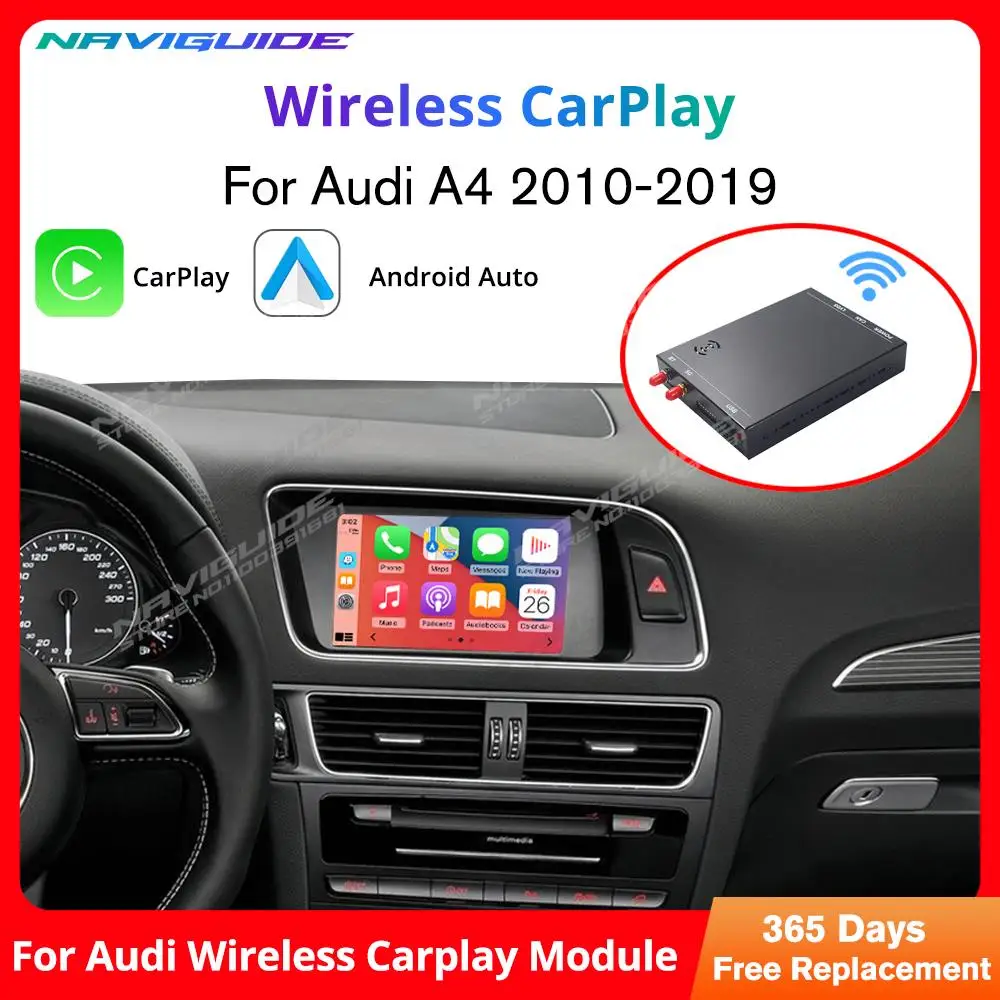 

Беспроводной интерфейс для автомобиля Apple CarPlay, Android, для Audi A4 2010-2019, с функцией воспроизведения в автомобиле AirPlay Mirror Link