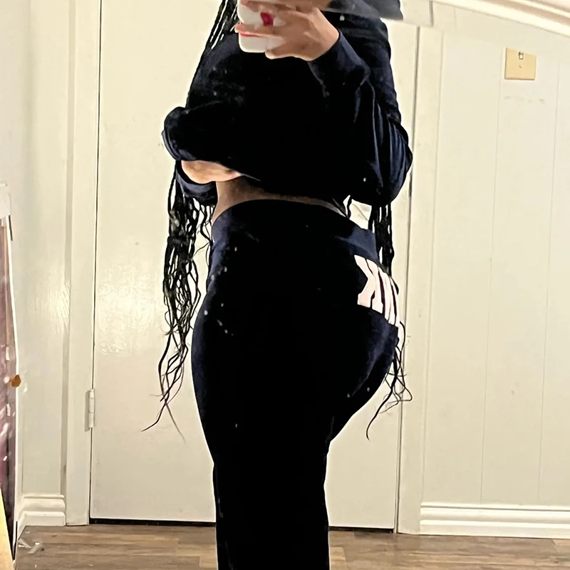 Рисунок 5 - Бархатный спортивный костюм HOUZHOU Y2k для женщин