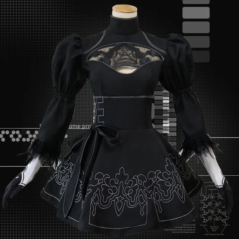 Игра YoRHa No.2 Тип B Cos NieR:Automata женские костюмы для косплея сексуальная одежда полный