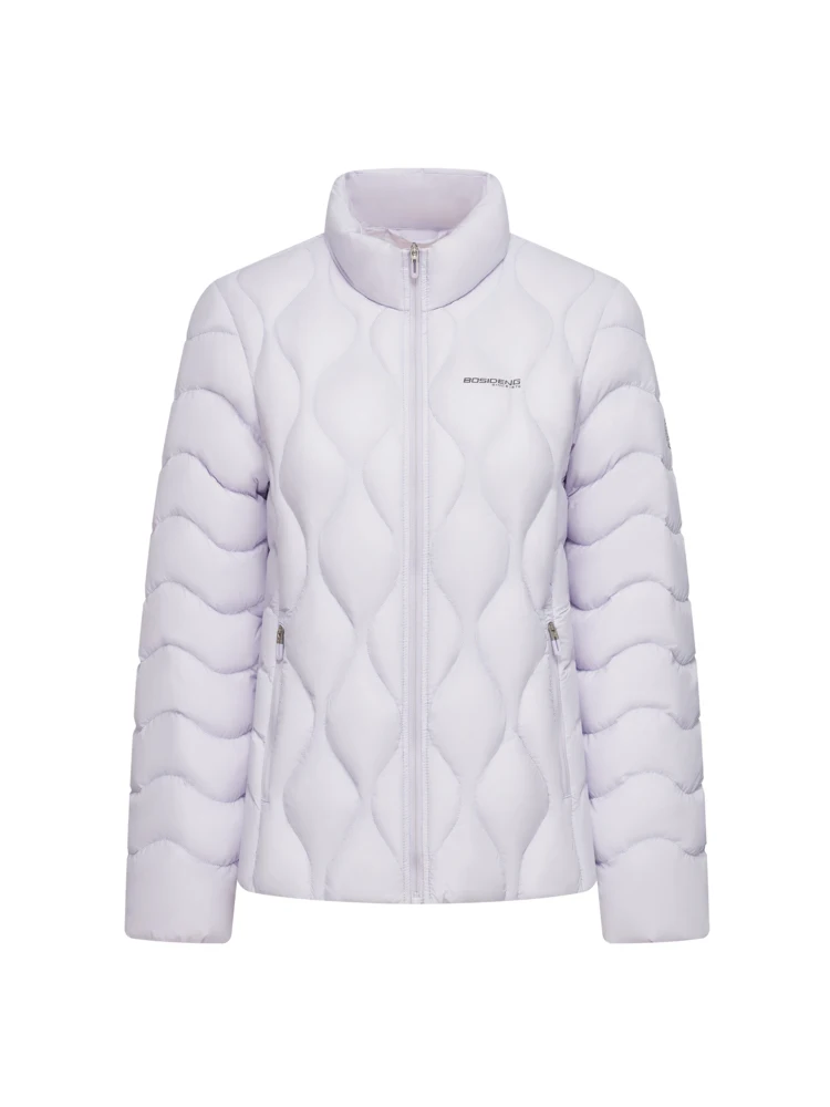 Bosideng Down jacket 2023 Autumn and Winter Light Warm Dopamine Wear Stand Collar Short Long sleeve Goose Outerwear Women